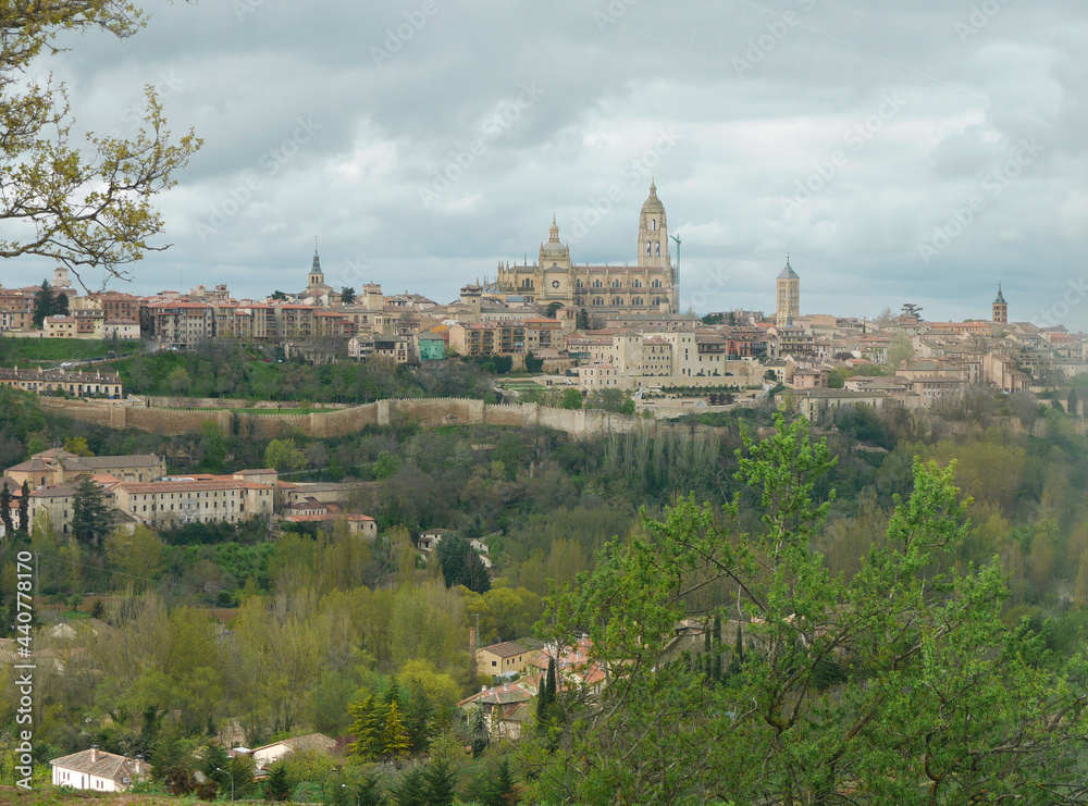 Landscape picturesque View of Segovia City Spain