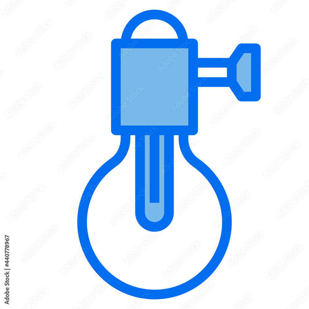 lamp blue line icon