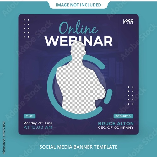 Digital Marketing Live Webinar Online Corporate Social Media Template PSD