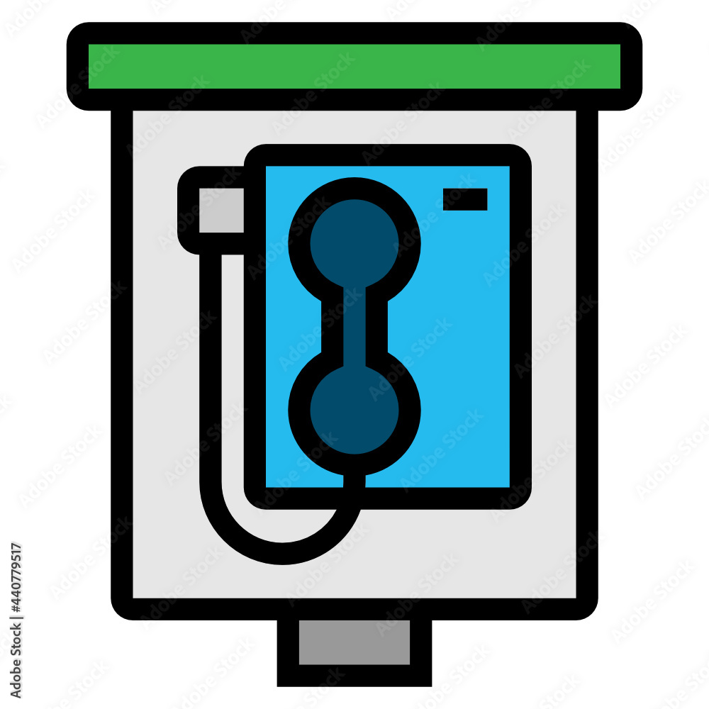 phone booth line icon phone booth line icon