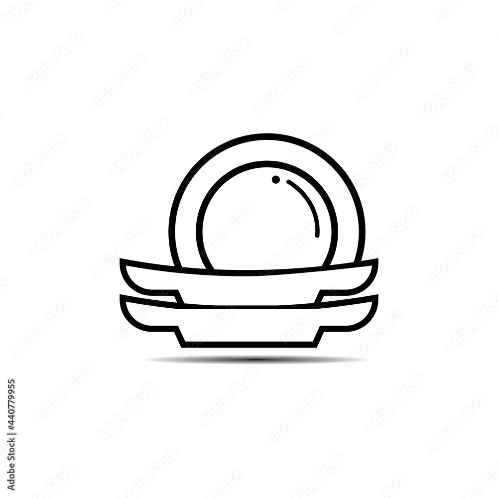 Plate of food icon Vector illustration Plate of food icon Vector illustration