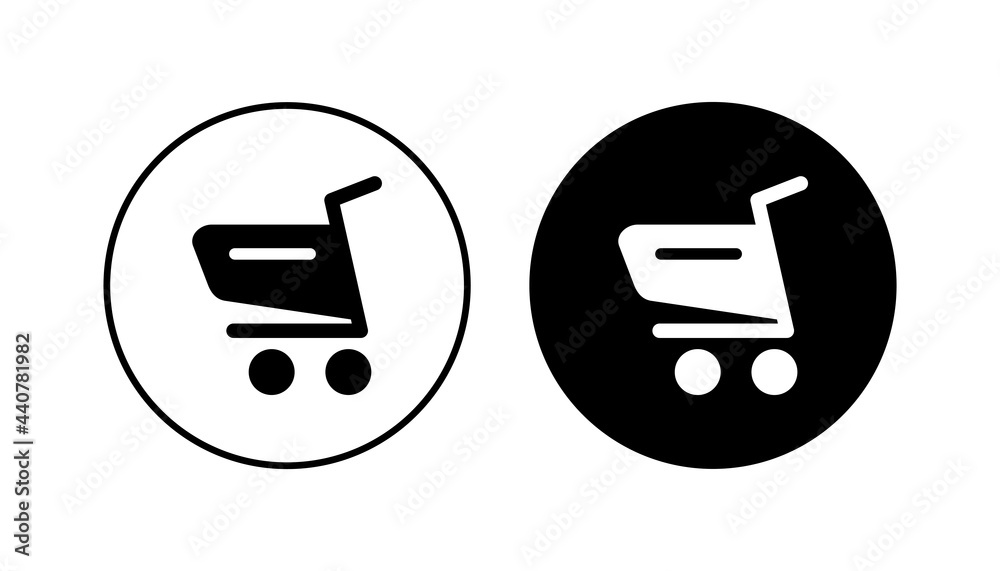 Shopping icon set. Shopping cart icon. Trolley icon vector Shopping icon set. Shopping cart icon. Trolley icon vector
