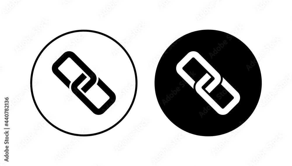 Link icon set. Hyperlink chain symbol. Link icon set. Hyperlink chain symbol.