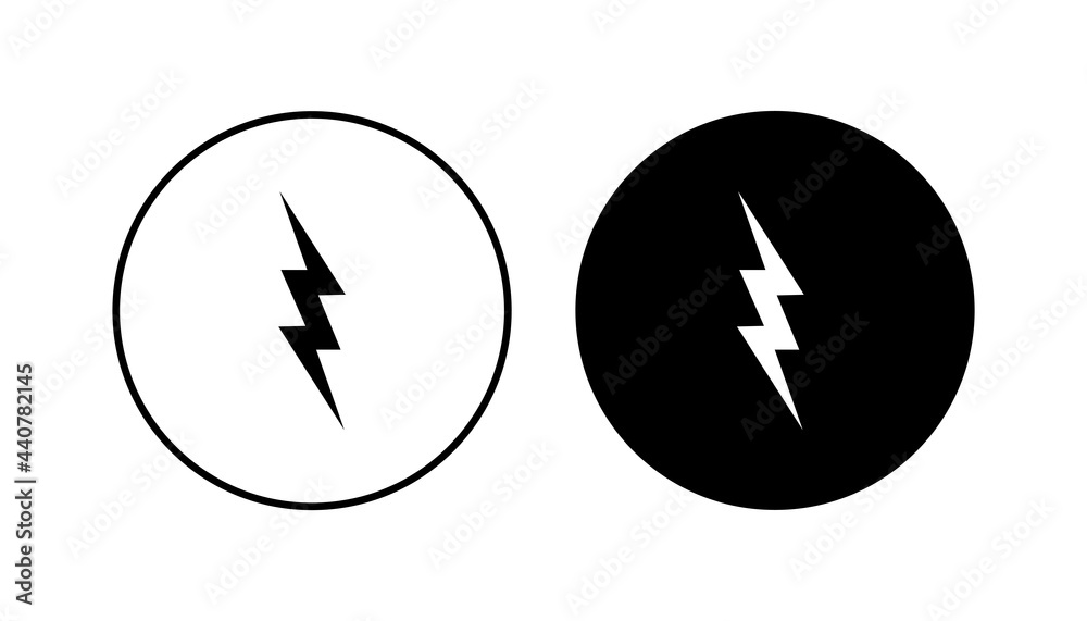 Lightning icon set. electric icon vector. power icon. energy sign Lightning icon set. electric icon vector. power icon. energy sign