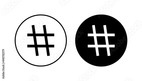 Hashtag icon set. hashtag symbol