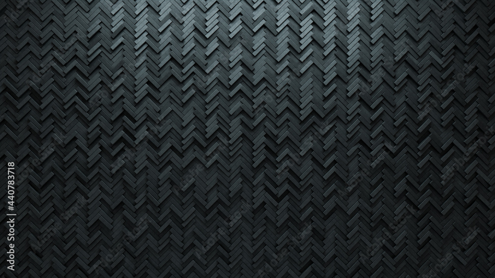 Herringbone Tiles arranged to create a Concrete wall. Semigloss, Futuristic Background formed from 3D blocks. 3D Render Herringbone Tiles arranged to create a Concrete wall. Semigloss, Futuristic Background formed from 3D blocks. 3D Render