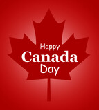 Happy Canada Day. National holiday, celebrated annual in July 1. Canadian flag