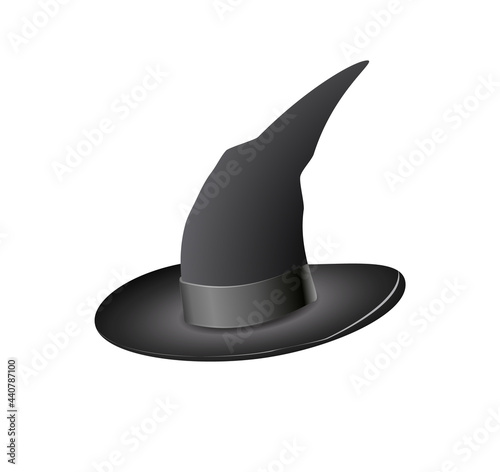 Witch hat Halloween stickers. vector illustrations for all saints day. Mystical witchcraft. Print.