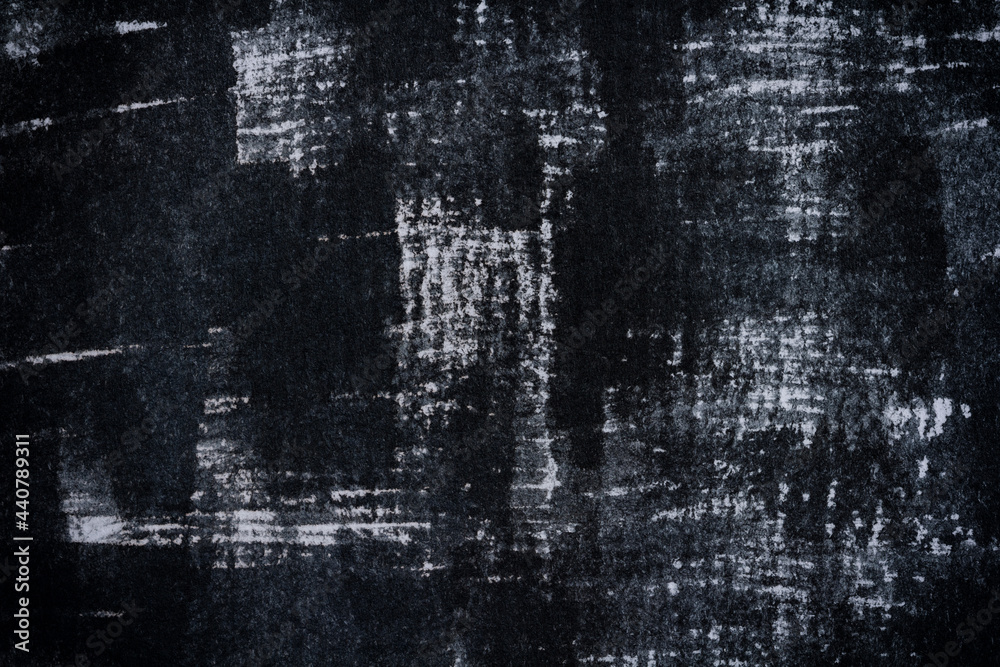 Fototapeta premium black background ink on paper with brush prints