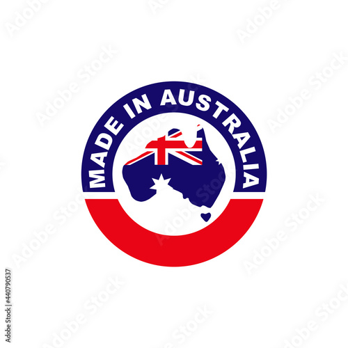 Free Download Made in Australia label logo design template - GFXLoad