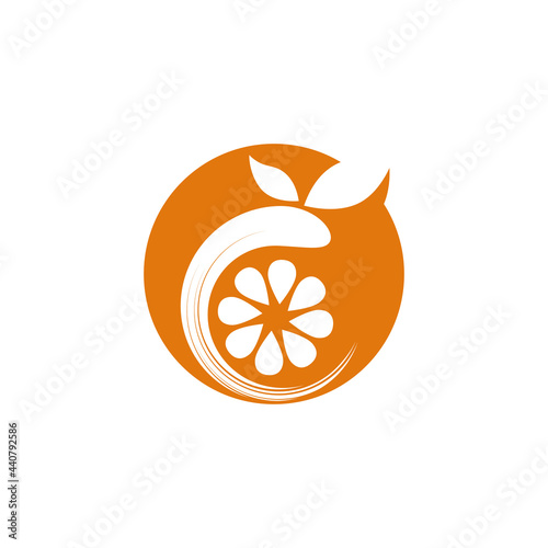 Fresh Orange Fruit, Slice of Lemon Lime Grapefruit Citrus with swirl letter initial O logo design inspiration