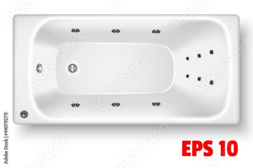bath white plumbing isolated vector realistic eps10 5