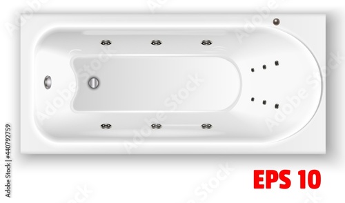 bath white plumbing isolated vector realistic eps10 6