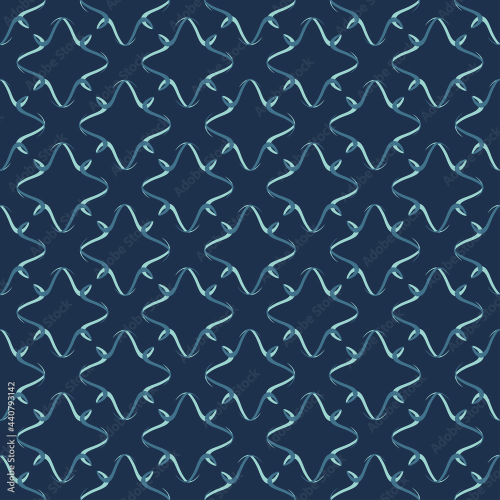 Fototapeta premium Seamless pattern with abstract shapes. Vector geometric background.