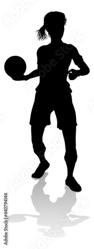 Female Soccer Football Player Woman Silhouette