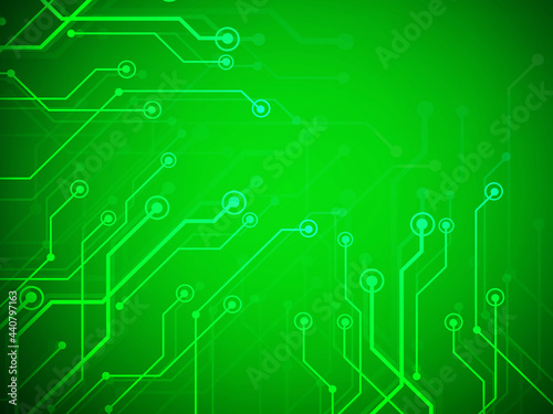 2d illustration Abstract futuristic electronic circuit technology background
