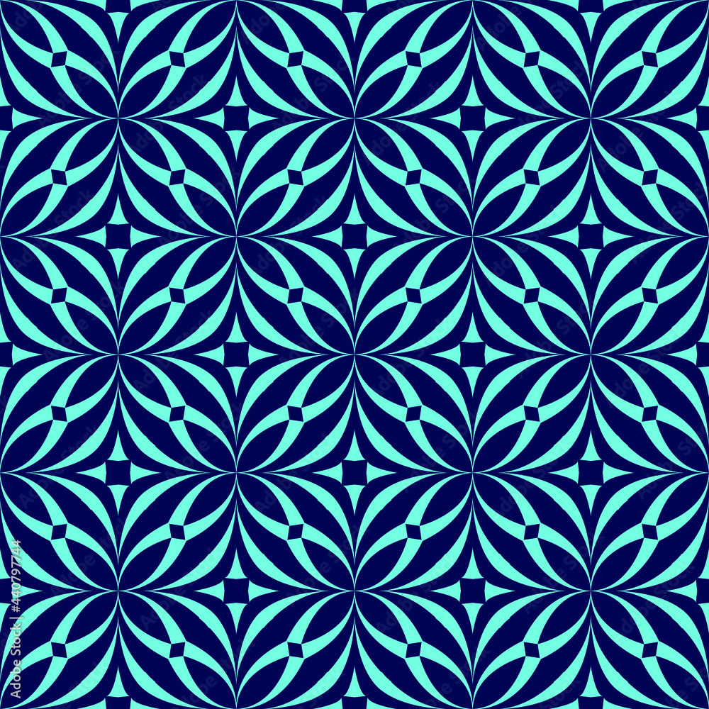 seamless pattern in blue shades in the form of an ornament for prints on fabrics, clothes, curtains, packaging, bedding, as well as for interior decoration, ceramics, frames, magazines and notebooks