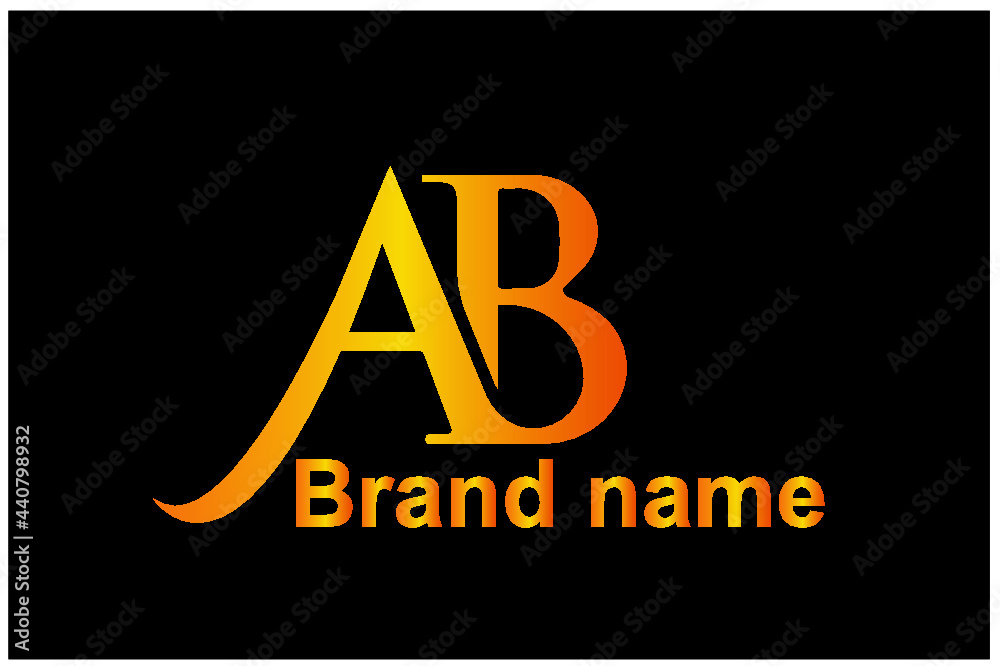 Obraz premium AB letter update creative logo design