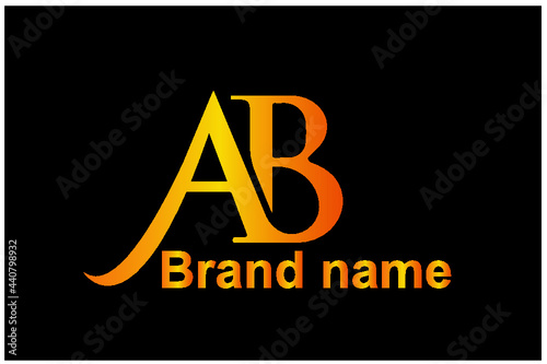 AB letter update creative logo design