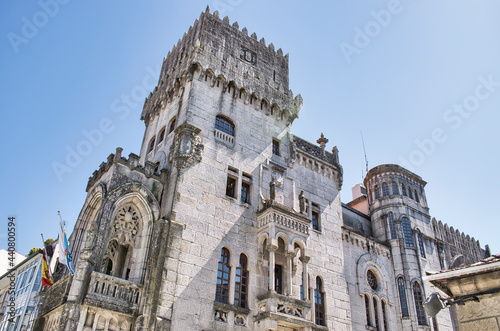 Hermoso e histórico edificio del concello de Porriño, Galicia, España photo