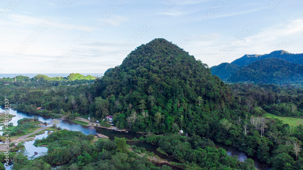Aerial view of tropical forest, Aceh, Indonesia. Aerial view of tropical forest, Aceh, Indonesia.
