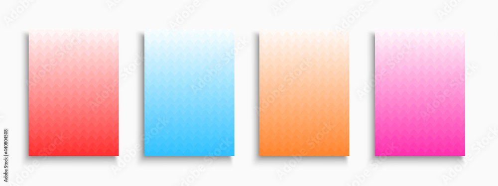 Fototapeta premium Set of vector colorful gradient covers, templates, posters, placards, brochures, banners, flyers and etc. Contemporary bright backgrounds for your design and ideas