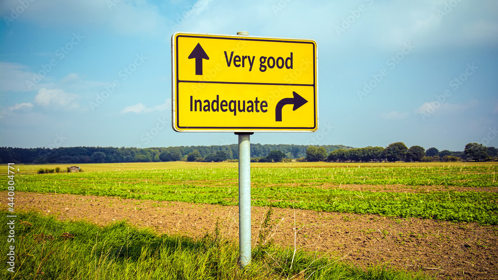 Street Sign to Very good versus Inadequate Street Sign to Very good versus Inadequate