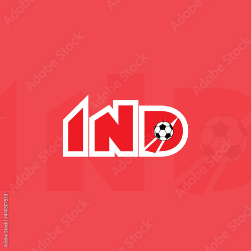 soccer Logo or football club text IND (indonesia)