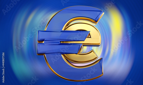 symbolic golden E-Euro as E...