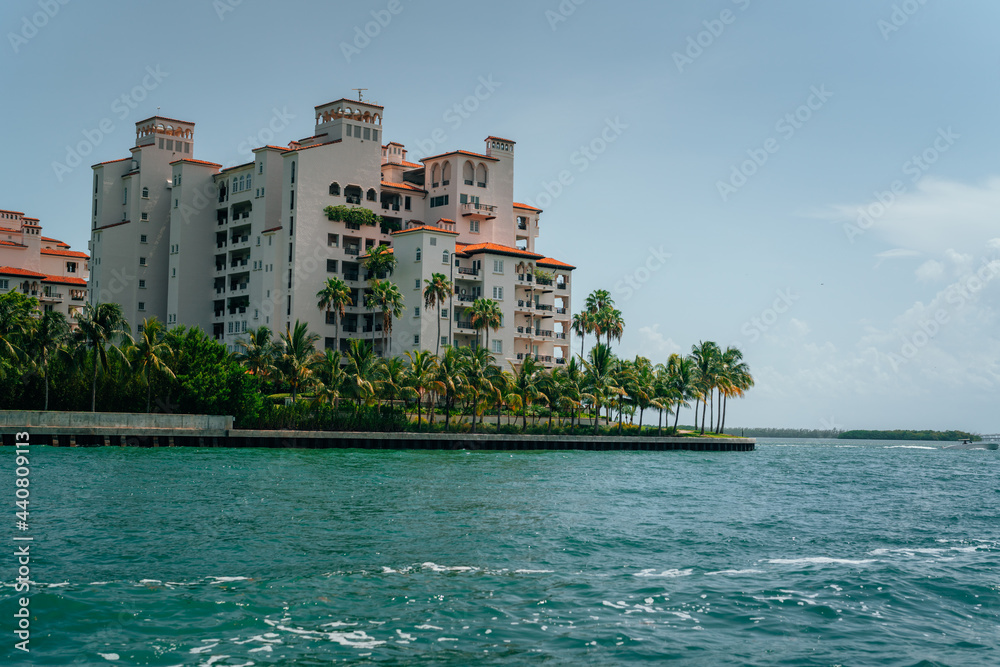 fisher island buildings palms buildings Miami Florida house Apartament panorama sea luxury 