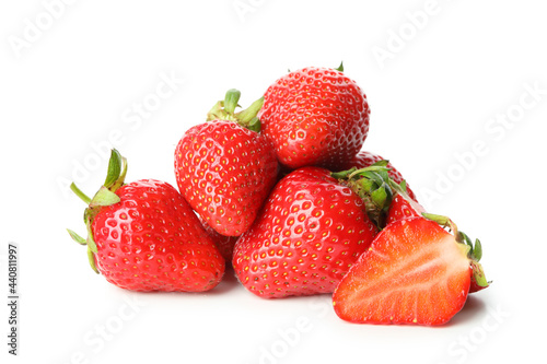 Fresh tasty strawberry isolated on white background