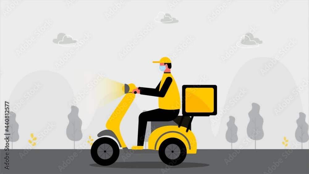 Food delivery staff riding motorcycles .Delivery service or animation motorcycle concept. Internet store online order. Vector illustration. fast delivery service on motorbike
Food delivery staff riding motorcycles .Delivery service or animation motorcycle concept. Internet store online order. Vector illustration. fast delivery service on motorbike