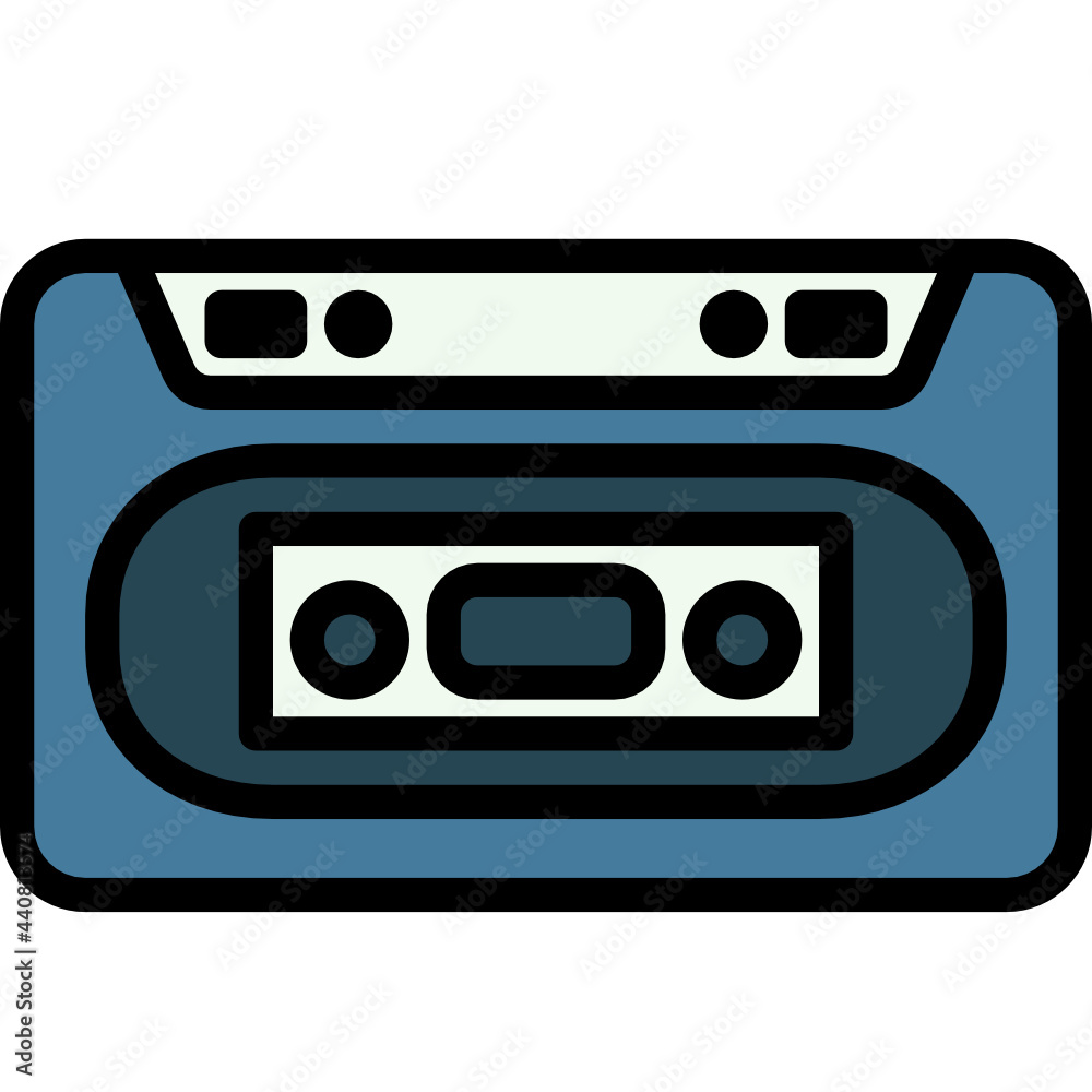 cassette line icon cassette line icon