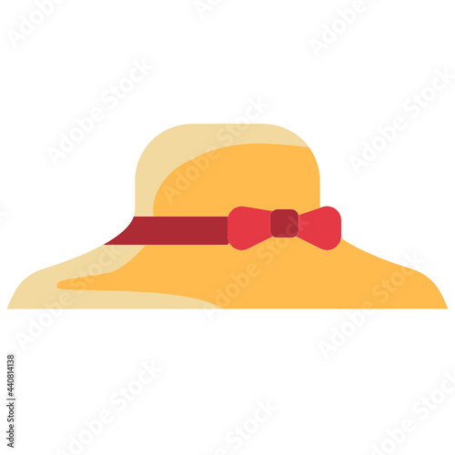 sun hat flat icon