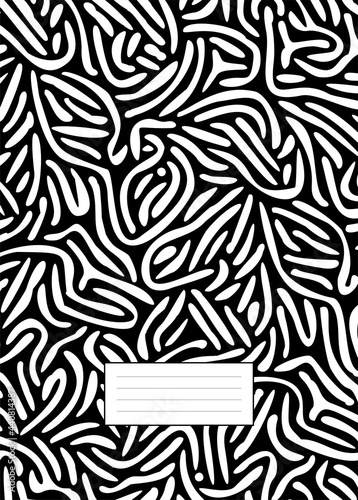 Design cover book. Composition Notebook, College Notebooks, School Notebook. Abstract background. Doodle style