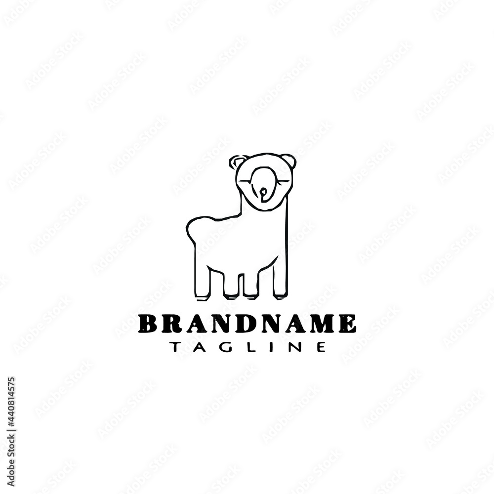 cute alpaca logo template icon vector illustration cute alpaca logo template icon vector illustration