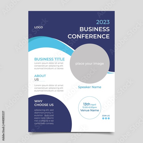 Business Conference social media flyer design layout template. Creative Corporate  Brochure design  cover book  annual report  leaflet  poster  flyer and vector template design.