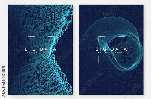 Digital technology abstract background. Artificial intelligence, deep learning and big data concept.