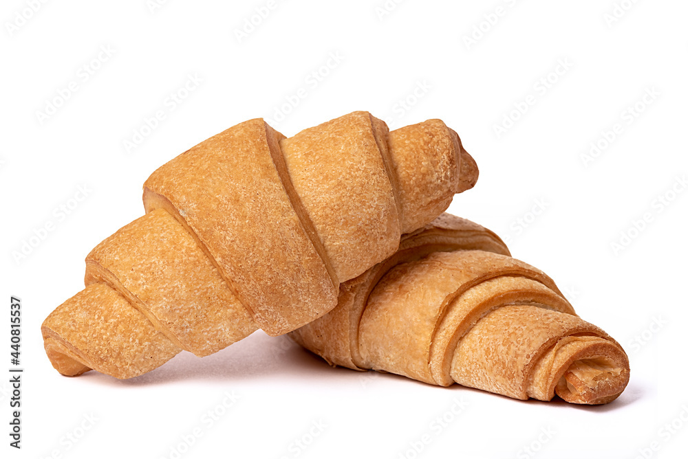 Delicious fried croissant. Bun for breakfast. Tea snack. Delicious fried croissant. Bun for breakfast. Tea snack.