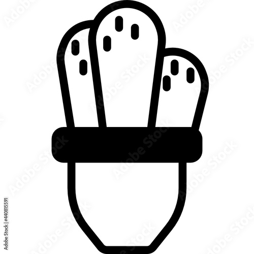 cactus solid line icon