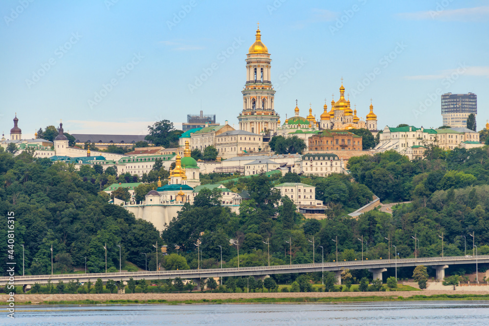View of Kiev Pechersk Lavra (Kiev Monastery of the Caves) and the Dnieper river in Ukraine View of Kiev Pechersk Lavra (Kiev Monastery of the Caves) and the Dnieper river in Ukraine