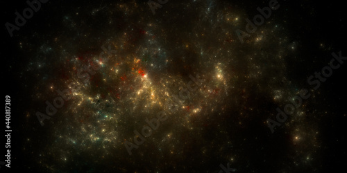 Banner Star field background . Starry outer space background texture . Colorful Starry Night Sky Outer Space background. 3D illustration 
