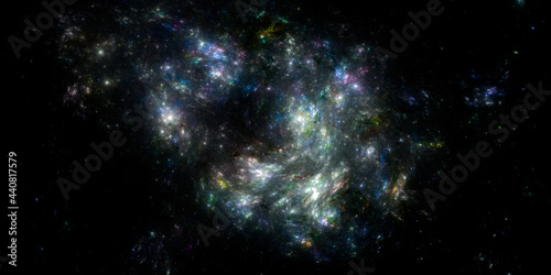 Banner Star field background . Starry outer space background texture . Colorful Starry Night Sky Outer Space background. 3D illustration
