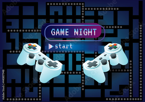 Game zone vector art icon