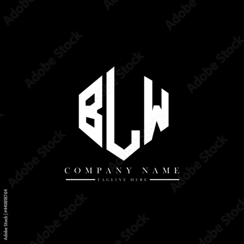 BLW letter logo design with polygon shape. BLW polygon logo monogram. BLW cube logo design. BLW hexagon vector logo template white and black colors. BLW monogram, BLW business and real estate logo. 