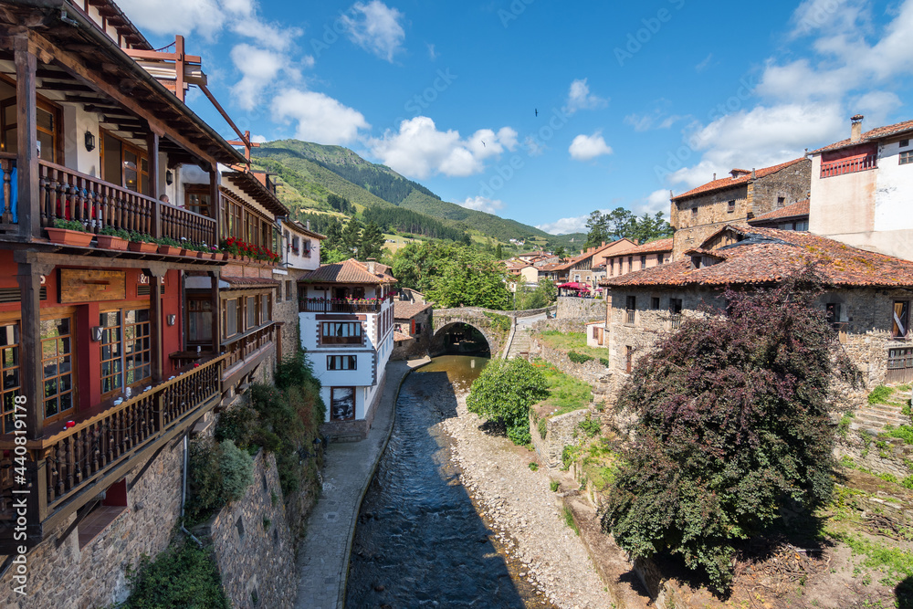 countryside village of potes in cantabria, Spain