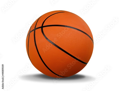 New orange basketball ball on the floor © BillionPhotos.com