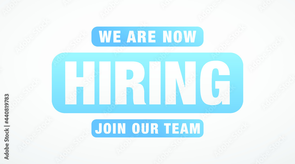 we are hiring modern, creative banner, design concept, social media template, marketing, advertising and communication concept with blue text on a light background we are hiring modern, creative banner, design concept, social media template, marketing, advertising and communication concept with blue text on a light background