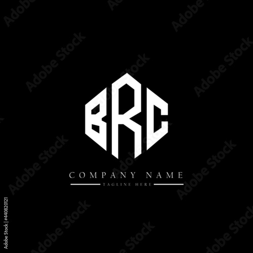 BRC letter logo design with polygon shape. BRC polygon logo monogram. BRC cube logo design. BRC hexagon vector logo template white and black colors. BRC monogram, BRC business and real estate logo. 