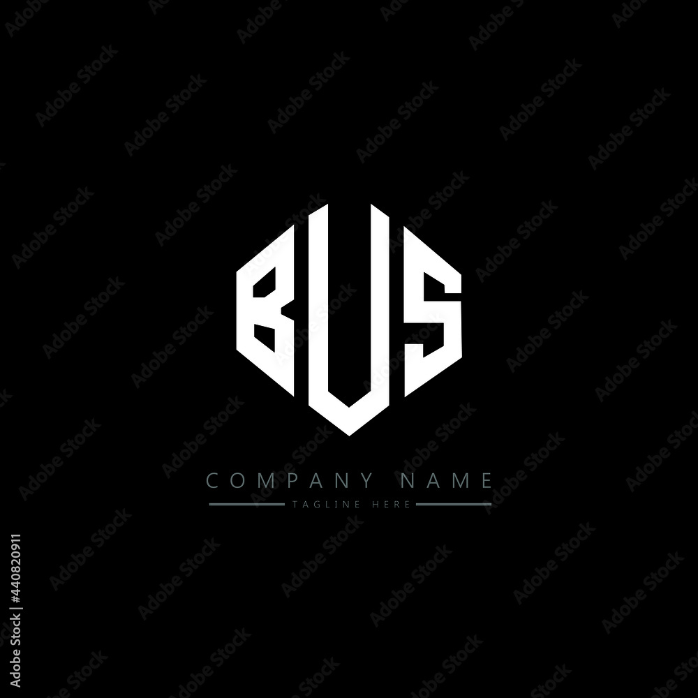 Bus Lettr Design BUS letter logo design with polygon shape. BUS polygon logo monogram ...